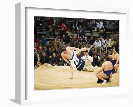 Fukuoka Sumo Competition, Entering the Ring Ceremony, Kyushu Basho, Fukuoka City, Kyushu, Japan-Christian Kober-Framed Photographic Print