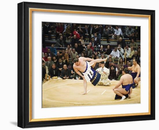 Fukuoka Sumo Competition, Entering the Ring Ceremony, Kyushu Basho, Fukuoka City, Kyushu, Japan-Christian Kober-Framed Photographic Print