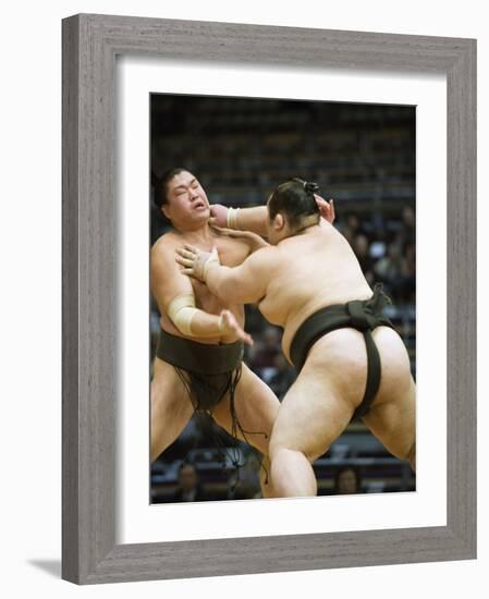 Fukuoka Sumo Competition, Kyushu Basho, Fukuoka City, Kyushu, Japan, Asia-Christian Kober-Framed Photographic Print