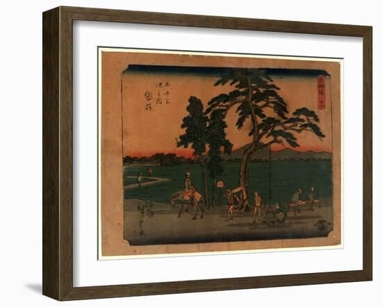 Fukuroi-Utagawa Hiroshige-Framed Giclee Print