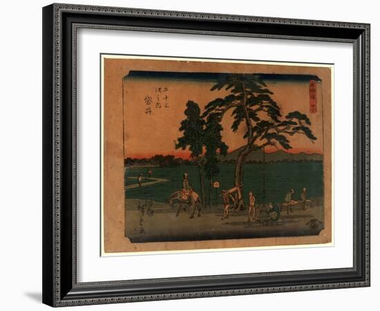 Fukuroi-Utagawa Hiroshige-Framed Giclee Print