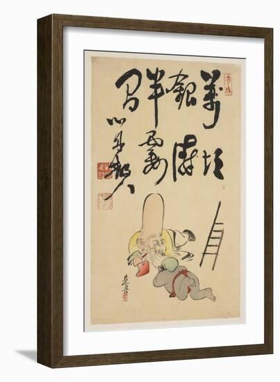 Fukurokuju and Daikoku Gods-Shibata Zeshin-Framed Giclee Print