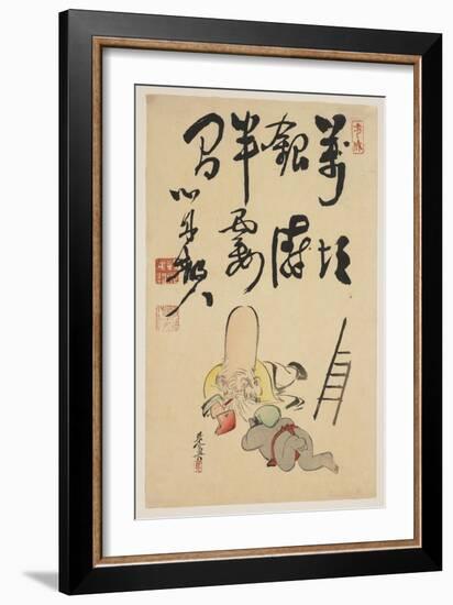 Fukurokuju and Daikoku Gods-Shibata Zeshin-Framed Giclee Print