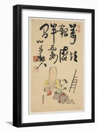 Fukurokuju and Daikoku Gods-Shibata Zeshin-Framed Giclee Print