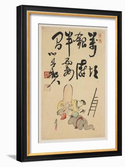 Fukurokuju and Daikoku Gods-Shibata Zeshin-Framed Giclee Print