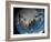 Ful Earth Showing Simulated Clouds Over North America-Stocktrek Images-Framed Photographic Print