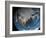 Ful Earth Showing Simulated Clouds Over North America-Stocktrek Images-Framed Photographic Print