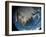 Ful Earth Showing Simulated Clouds Over North America-Stocktrek Images-Framed Photographic Print