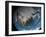 Ful Earth Showing Simulated Clouds Over North America-Stocktrek Images-Framed Photographic Print