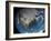 Ful Earth Showing Simulated Clouds Over North America-Stocktrek Images-Framed Photographic Print