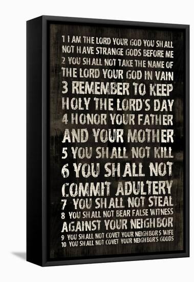 Full 10 Commandments-Jace Grey-Framed Stretched Canvas