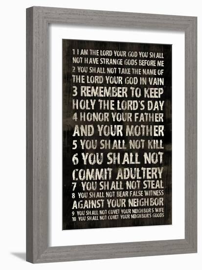 Full 10 Commandments-Jace Grey-Framed Art Print