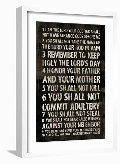 Full 10 Commandments-Jace Grey-Framed Art Print