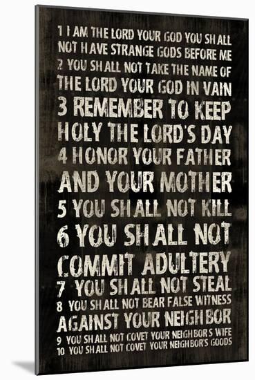 Full 10 Commandments-Jace Grey-Mounted Art Print