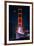 Full blood red moon rising over the Golden Gate Bridge in San Francisco, view from Battery Cranston-David Chang-Framed Premium Photographic Print