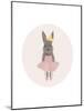 Full Body Ballet Bunny with circle-Leah Straatsma-Mounted Art Print