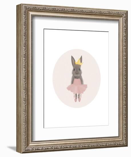 Full Body Ballet Bunny with circle-Leah Straatsma-Framed Premium Giclee Print