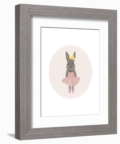Full Body Ballet Bunny with circle-Leah Straatsma-Framed Premium Giclee Print