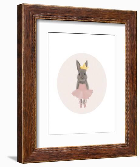 Full Body Ballet Bunny with circle-Leah Straatsma-Framed Premium Giclee Print