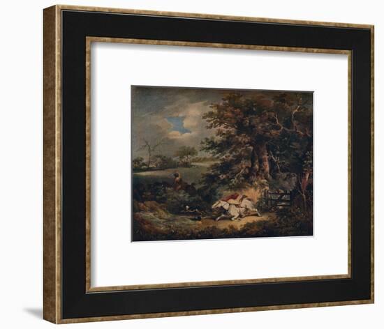 Full Cry - And A Fall', c1790, (1922)-George Morland-Framed Giclee Print