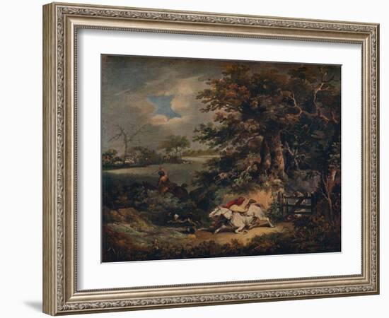 Full Cry - And A Fall', c1790, (1922)-George Morland-Framed Giclee Print