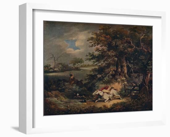 Full Cry - And A Fall', c1790, (1922)-George Morland-Framed Giclee Print