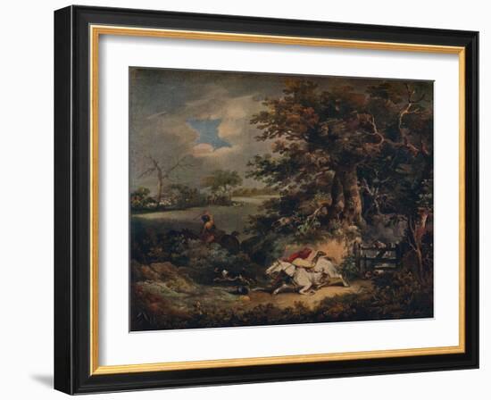 Full Cry - And A Fall', c1790, (1922)-George Morland-Framed Giclee Print