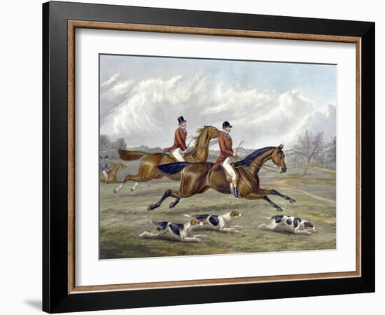 Full Cry, Plate from 'The Right and the Wrong Sort', in Fores Hunting Sketches, Engraved by John…-Henry Thomas Alken-Framed Giclee Print