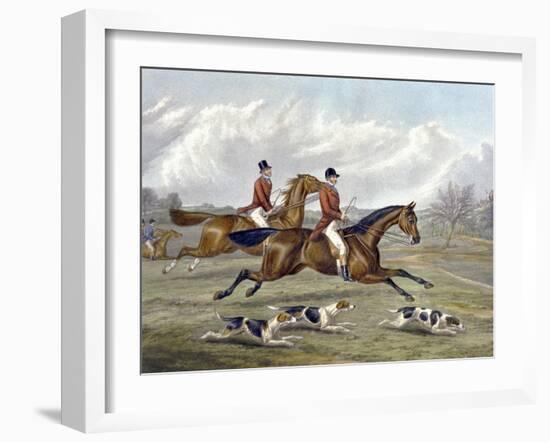 Full Cry, Plate from 'The Right and the Wrong Sort', in Fores Hunting Sketches, Engraved by John…-Henry Thomas Alken-Framed Giclee Print