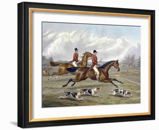 Full Cry, Plate from 'The Right and the Wrong Sort', in Fores Hunting Sketches, Engraved by John…-Henry Thomas Alken-Framed Giclee Print