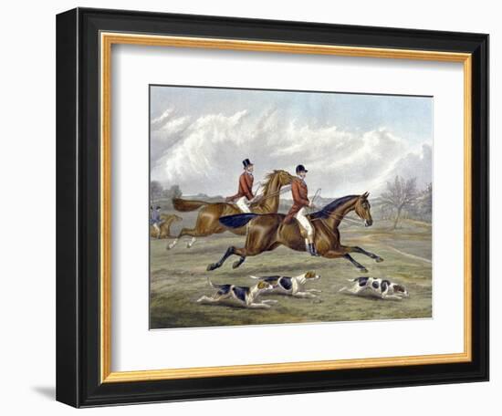 Full Cry, Plate from 'The Right and the Wrong Sort', in Fores Hunting Sketches, Engraved by John…-Henry Thomas Alken-Framed Giclee Print