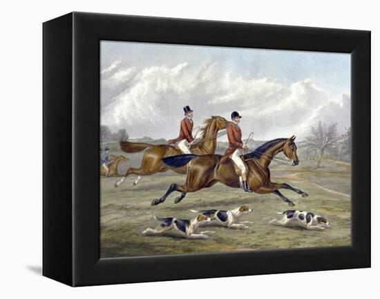 Full Cry, Plate from 'The Right and the Wrong Sort', in Fores Hunting Sketches, Engraved by John…-Henry Thomas Alken-Framed Premier Image Canvas