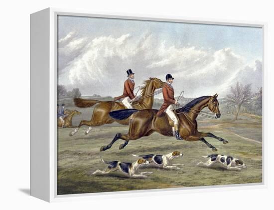 Full Cry, Plate from 'The Right and the Wrong Sort', in Fores Hunting Sketches, Engraved by John…-Henry Thomas Alken-Framed Premier Image Canvas