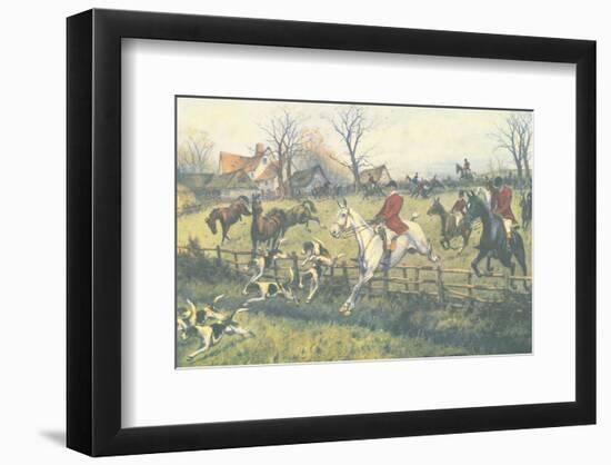 Full Cry through the Homestead-G Wright-Framed Premium Giclee Print