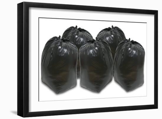 Full Dustbin Bags-Victor De Schwanberg-Framed Photographic Print