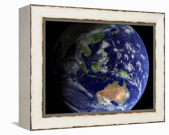 Full Earth from Space Showing Australia-Stocktrek Images-Framed Premier Image Canvas