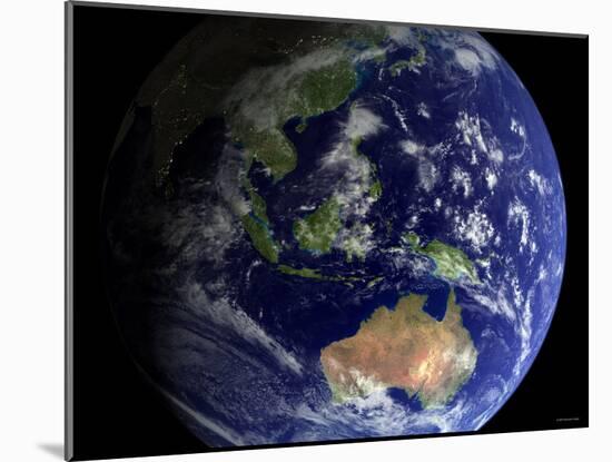 Full Earth from Space Showing Australia-Stocktrek Images-Mounted Photographic Print