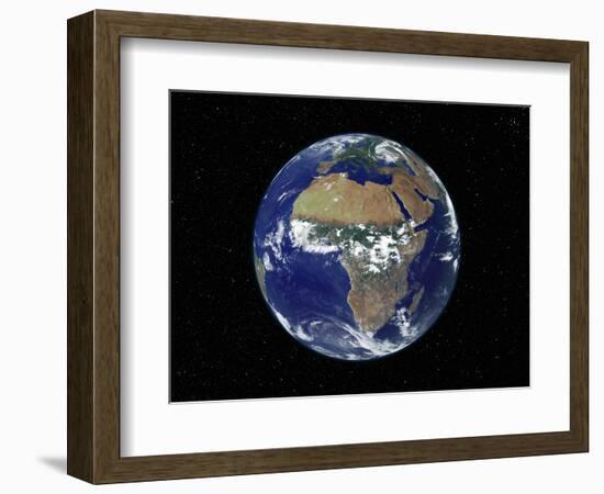 Full Earth Showing Africa, Europe During Day, 2001-08-07-Stocktrek Images-Framed Photographic Print