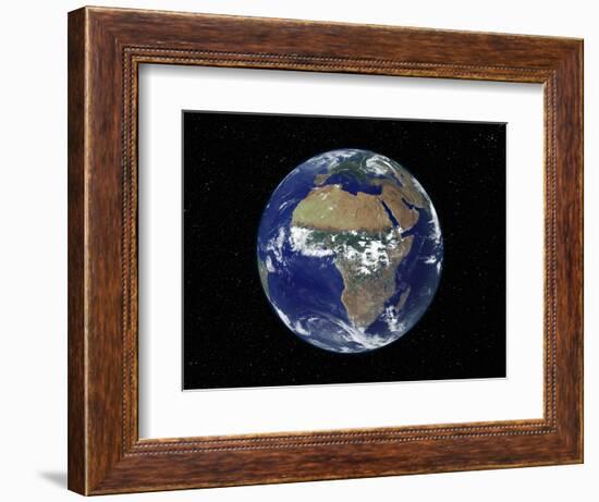 Full Earth Showing Africa, Europe During Day, 2001-08-07-Stocktrek Images-Framed Photographic Print