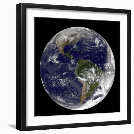 Full Earth Showing North America and South America-Stocktrek Images-Framed Photographic Print