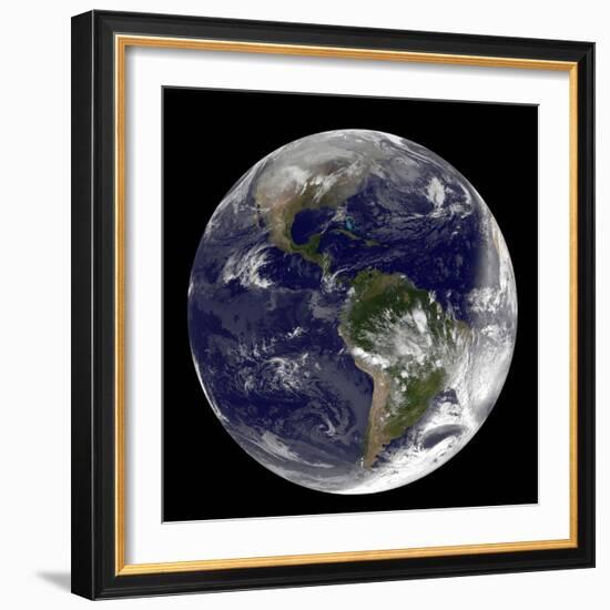 Full Earth Showing North America and South America-Stocktrek Images-Framed Photographic Print