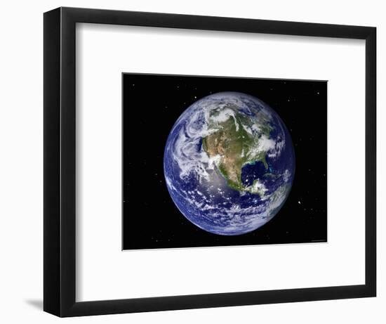 Full Earth Showing North America (With Stars)-Stocktrek Images-Framed Photographic Print