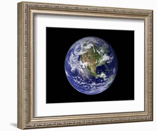 Full Earth Showing North America-Stocktrek Images-Framed Photographic Print