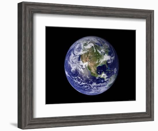 Full Earth Showing North America-Stocktrek Images-Framed Photographic Print