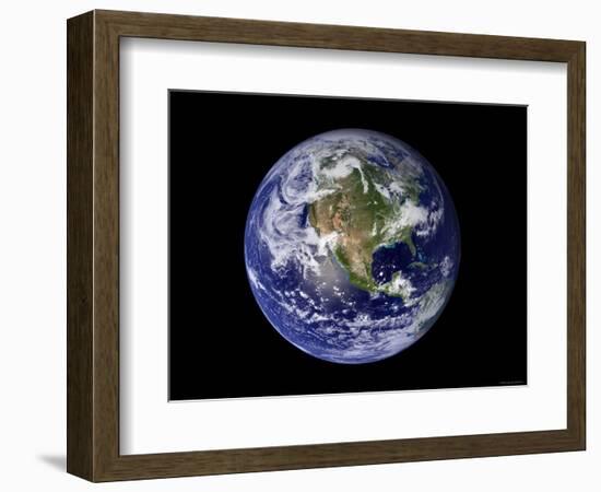 Full Earth Showing North America-Stocktrek Images-Framed Photographic Print