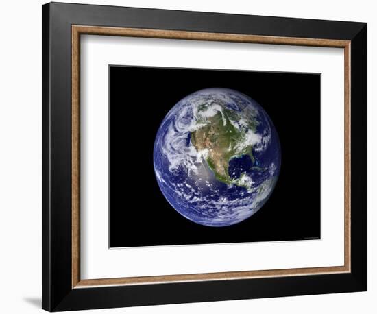 Full Earth Showing North America-Stocktrek Images-Framed Photographic Print