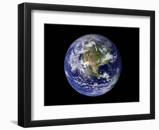 Full Earth Showing North America-Stocktrek Images-Framed Photographic Print