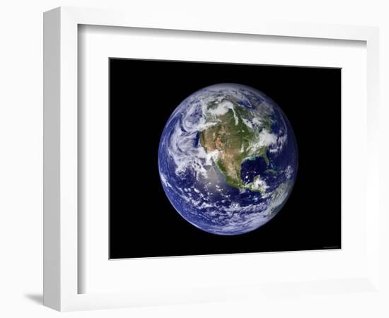 Full Earth Showing North America-Stocktrek Images-Framed Photographic Print