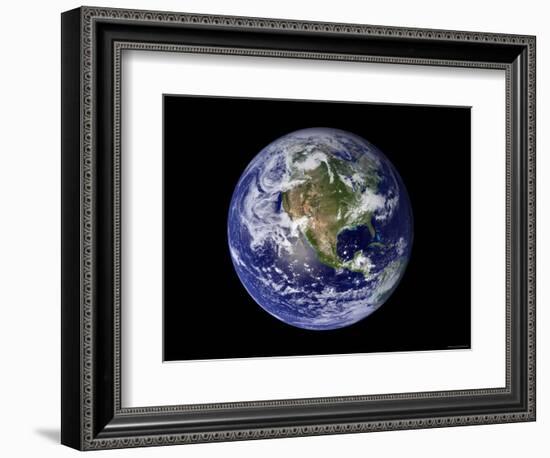 Full Earth Showing North America-Stocktrek Images-Framed Photographic Print