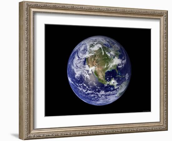 Full Earth Showing North America-Stocktrek Images-Framed Photographic Print